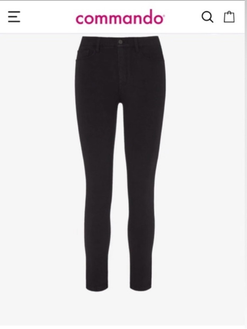 NWT Commando Do It All Denim Skinny Jeans Black Sz S